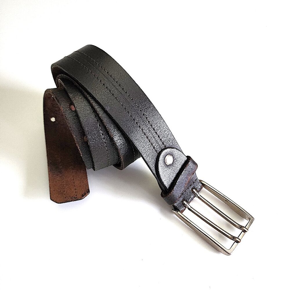 Men's casual brown leather belt